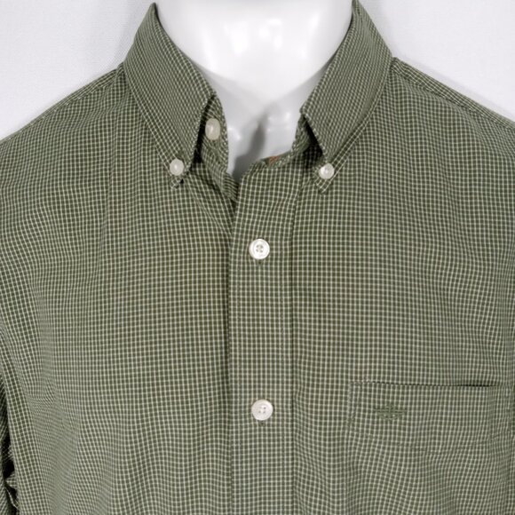 DOCKERS Mens Green Button Down Long Sleeve Shirt Size Medium - Picture 4 of 8